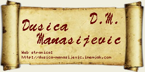 Dušica Manasijević vizit kartica